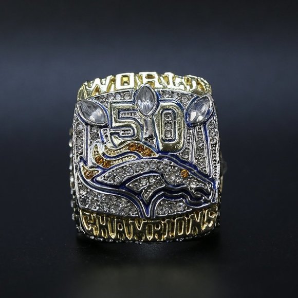 Denver Broncos Championship Ring Fan Edition Super Bowl 50 - Picture 4 of 11